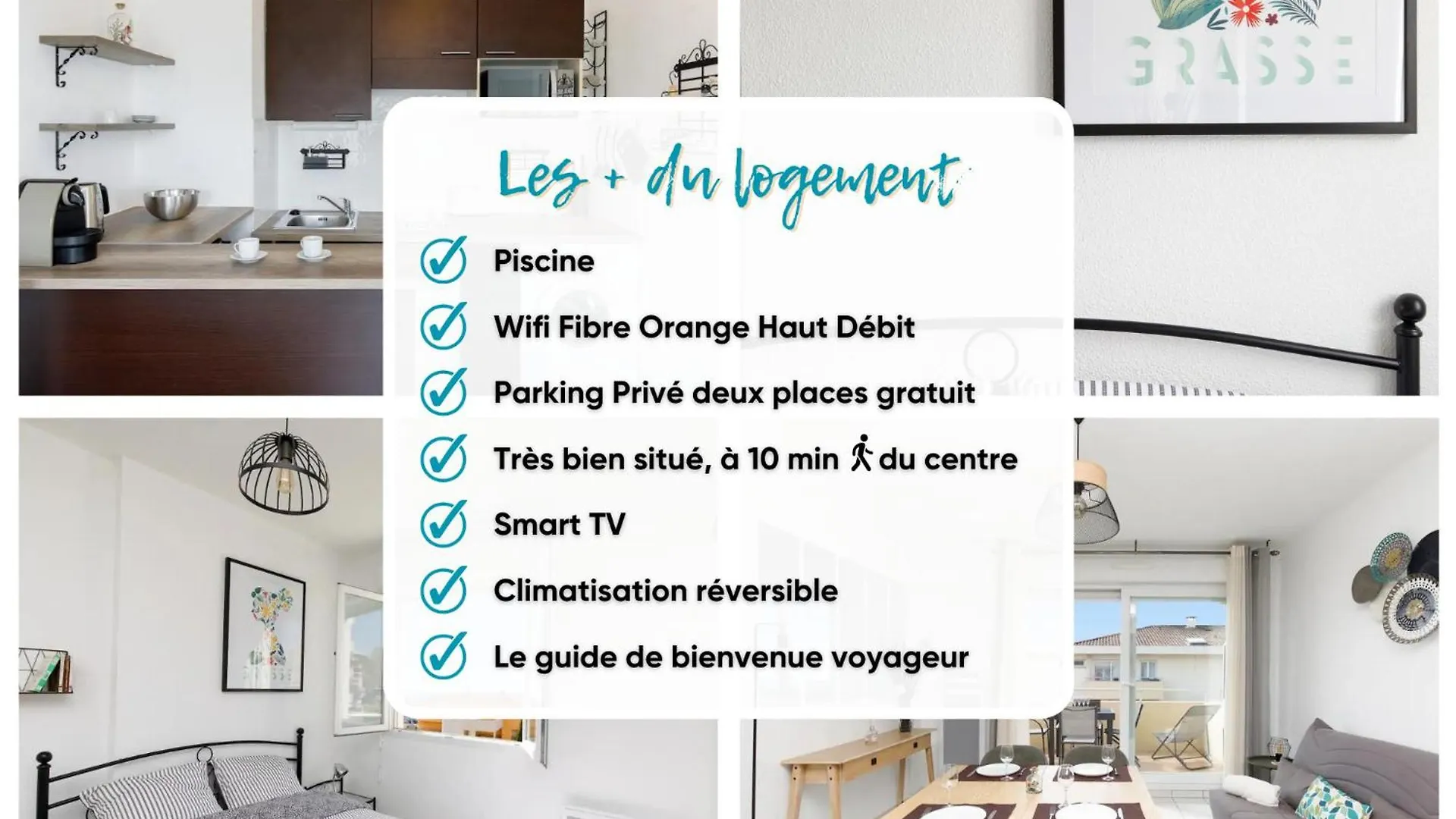アパート Les Aromes,Residence Piscine,Parking グラース